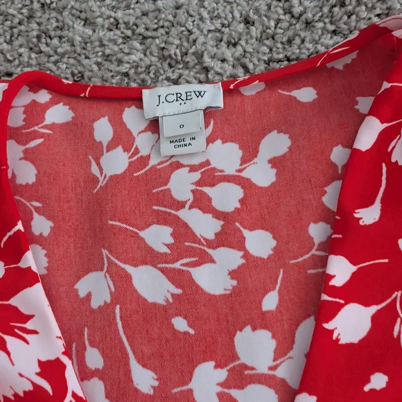 J. Crew Red and White Floral Mini Dress - Picture 6 of 9